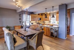 New home remodel with new kitchen and diningroom in eclectic style