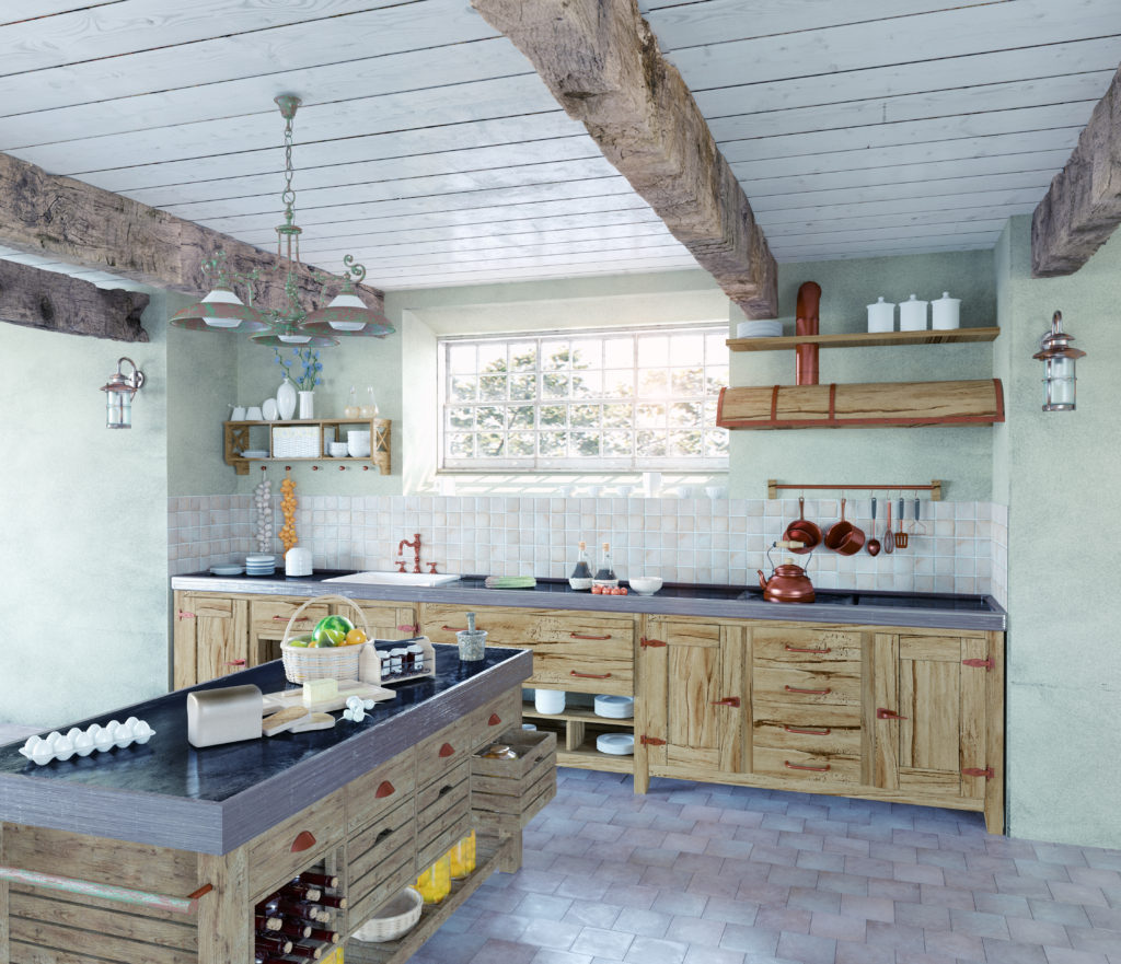 beautiful old-style kitchen interior
